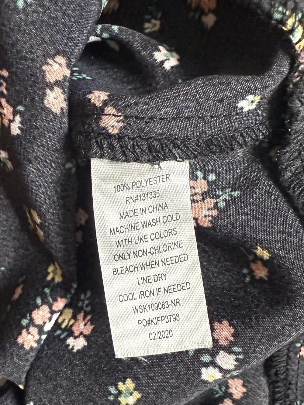 Socialite Black Floral Skirt with Pink & Green Accents - Picture 3 of 6